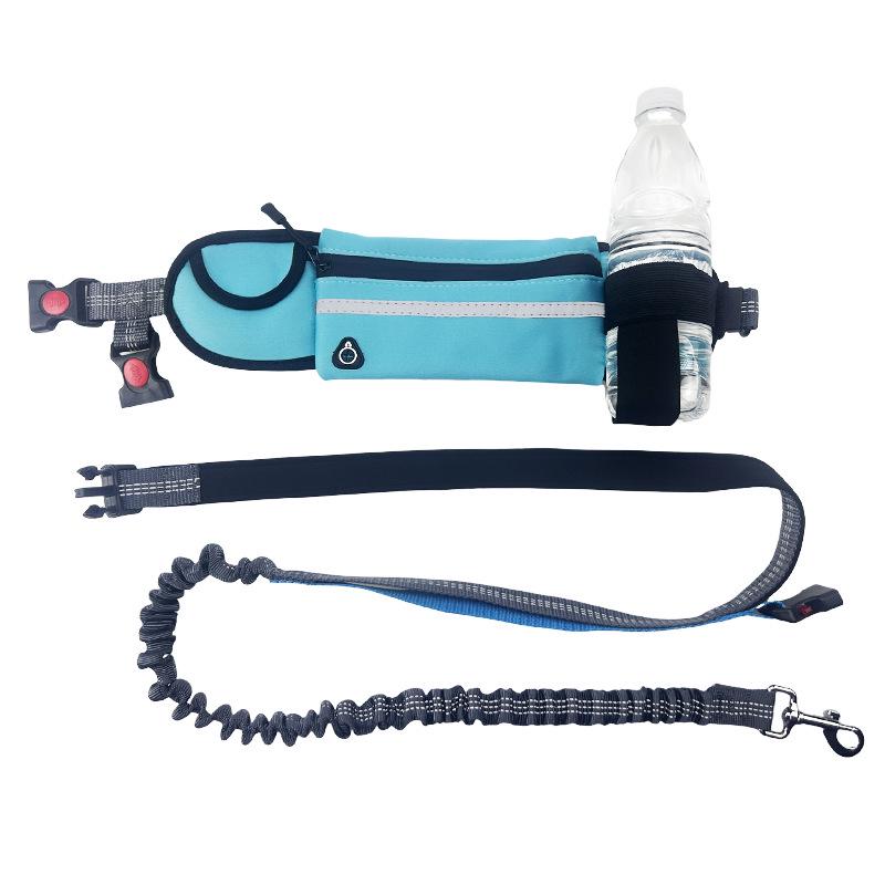 Pet Running Leash with Portable Waist Bag - Full-Function Dog Leash