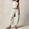 Damen Jeans mit mittlerer Taille, locker, weiter Beinschnitt, Vintage-Waschung, lange Denim-Hose, lässige Streetwear Hosen
