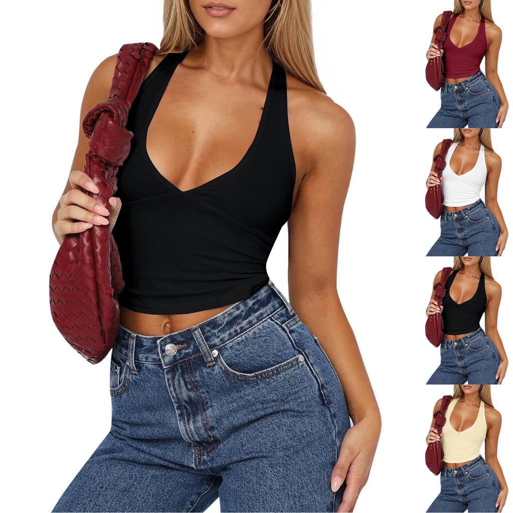 Womens Tank Top R Neck Basic Solid Color Casual Flowy Summer Sleeveless Deep Side Cut Tops For Women