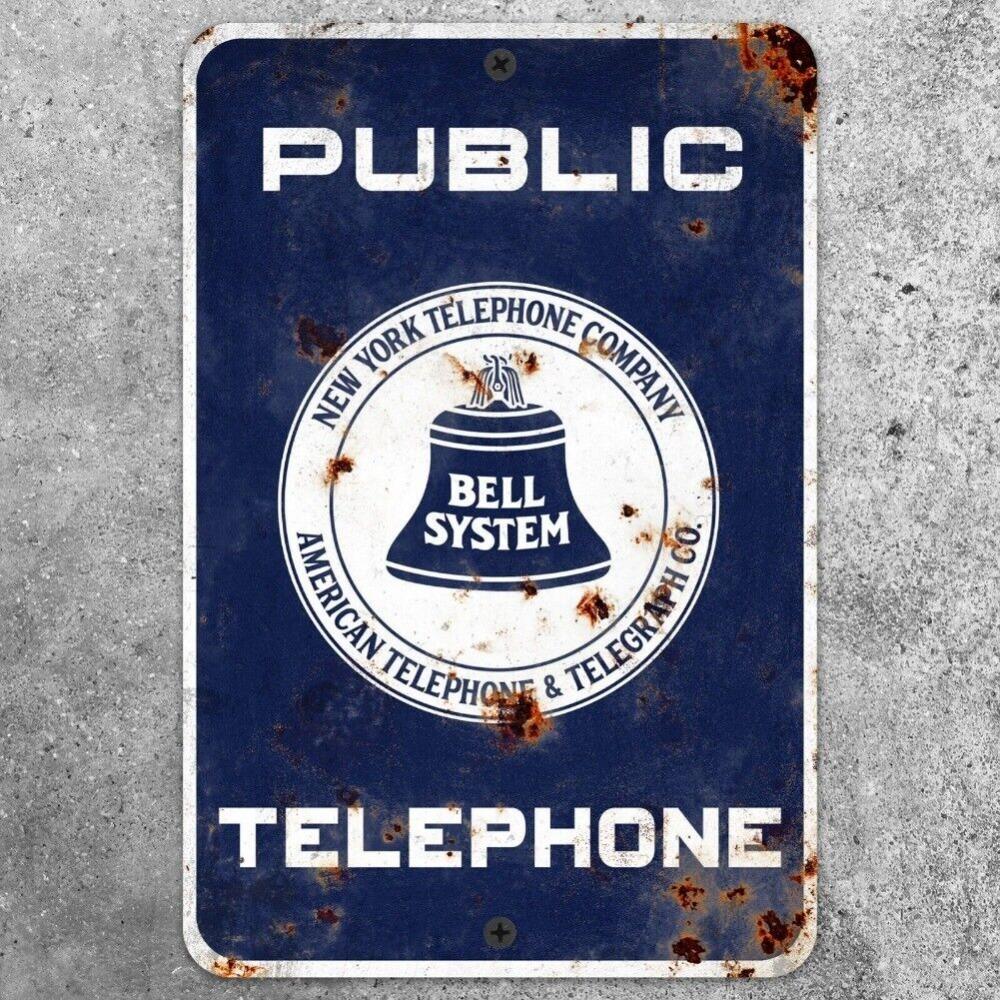 

Public Telephone Metal Sign Vintage Antique Replica 8 x12 Aluminum Sign 20x30cm（7.8x11.8inch）