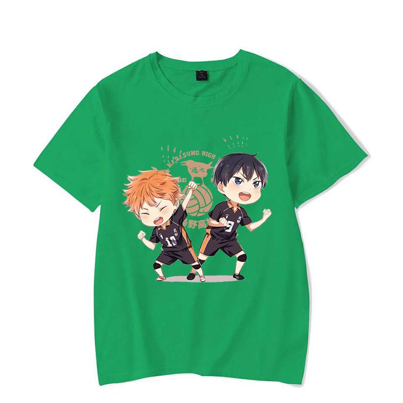 Hot Hinata Shoyo Tobio Kageyama Cartoon Print Short Sleeve T Shirts Women Casual Shirts Summer Women's Men's Crew Neck T-shirt