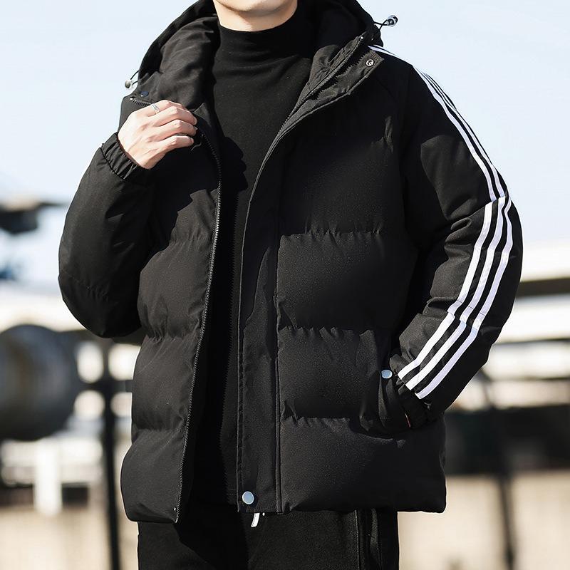 Hooded Cotton-padded Clothes Men's Winter Loose Large Size Cotton-padded Clothes Windproof Warm Jacket Thickened Outer Cotton-padded Jacket