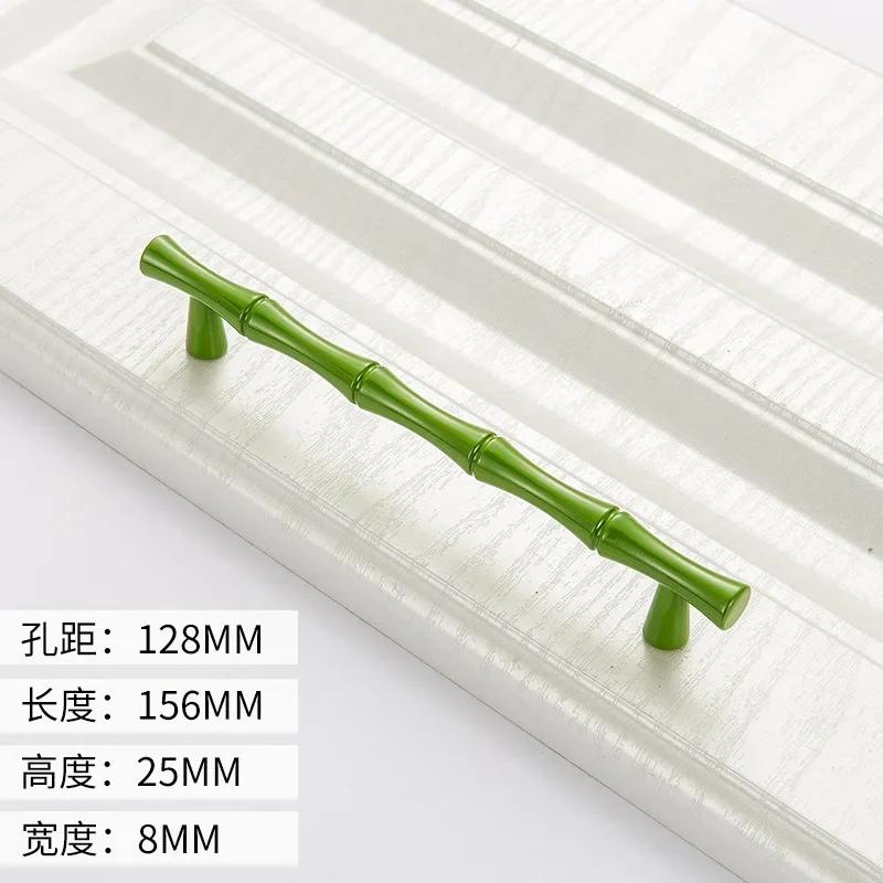 Bamboo Style Furniture Hardware Handle Kitchen Cabinets Sliding Door Knob Drawer Wardrobe Cupboard Push Pulls Handles
