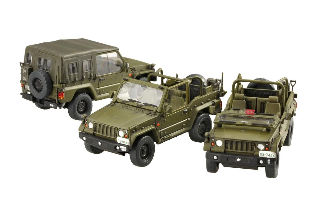 Fujimi Model Military Series 24 Japan Ground Force Truck Set ML24 1/72 No. Self-Defense 1/2-ton (V17 Type/Unit Use) 3-Car