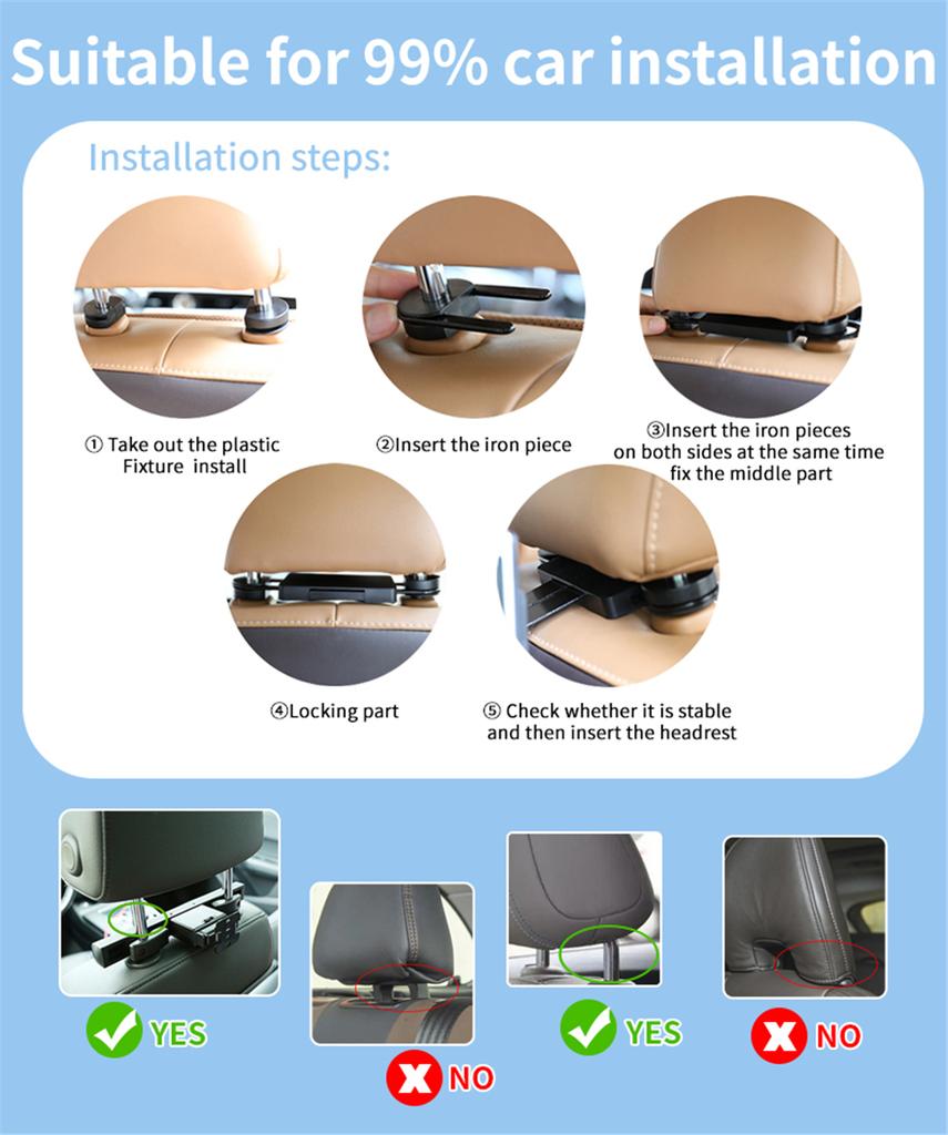 10.1" Touch Screen Android 9.0 Car Rear Seat Headrest Monitor 2+32G Video Player