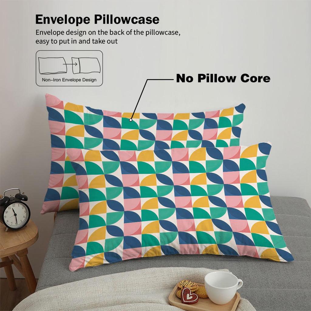 Geometric Pattern Duvet Cover 3-Piece Bedding Set