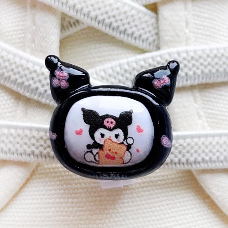Kuromi Cartoon Shoe Buckle Accessory for AF1 Kids' Shoelaces - DIY Decoration.