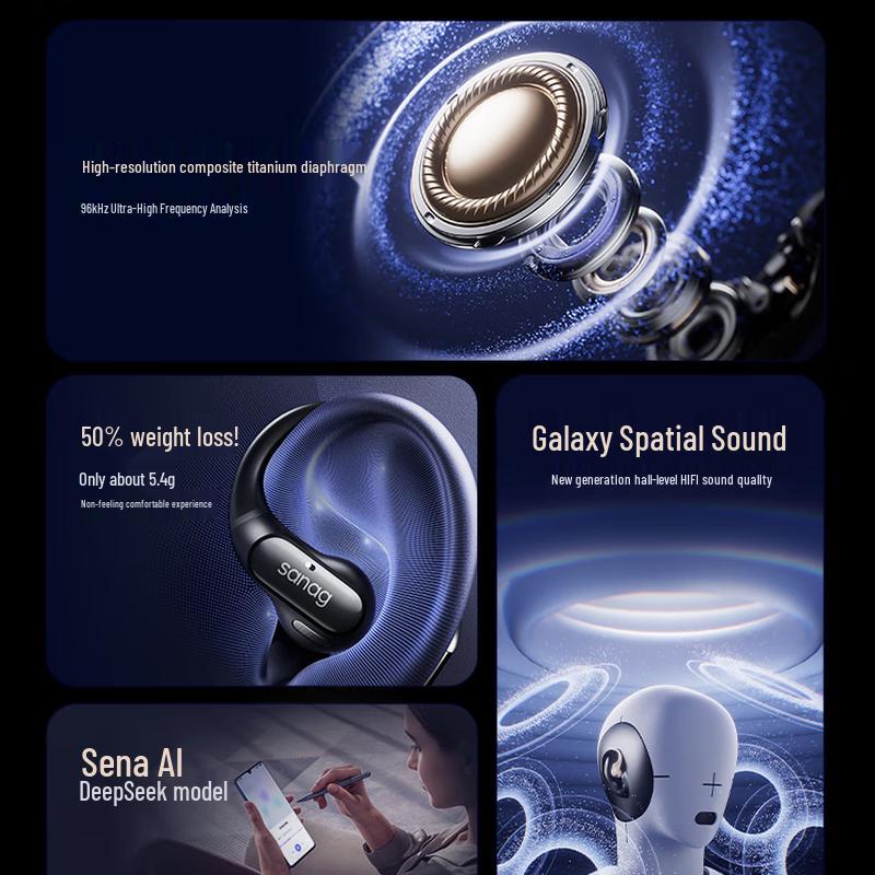 Senna G6S Open-Ear Bone Conduction Sports Headset