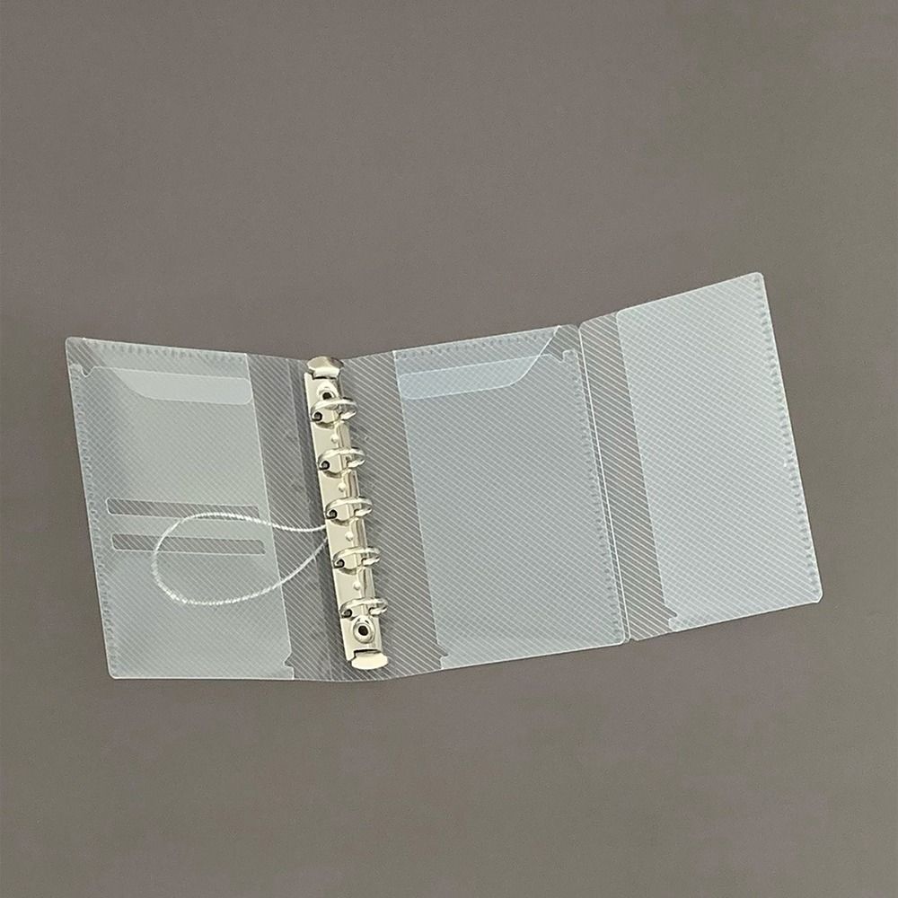 1Pcs Three Fold Loose Leaf Notebook Cover PP Small Card Photo Storage Ledger New M5 A7 A6