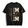 Football Mom Handwritten Style Print Casual Top Pure Cotton T-shirt