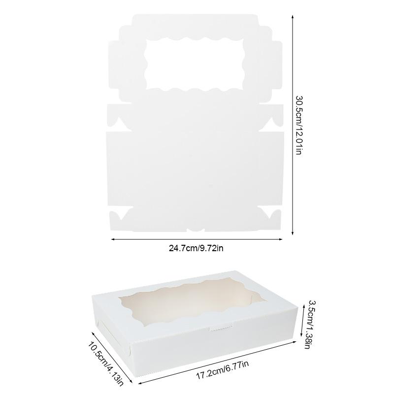 5/10/20pcs Cake Bakery Box With Window Candy Cookie Dessert Donut Box for Wedding Birthday Party Supplies Christmas Gift Packing