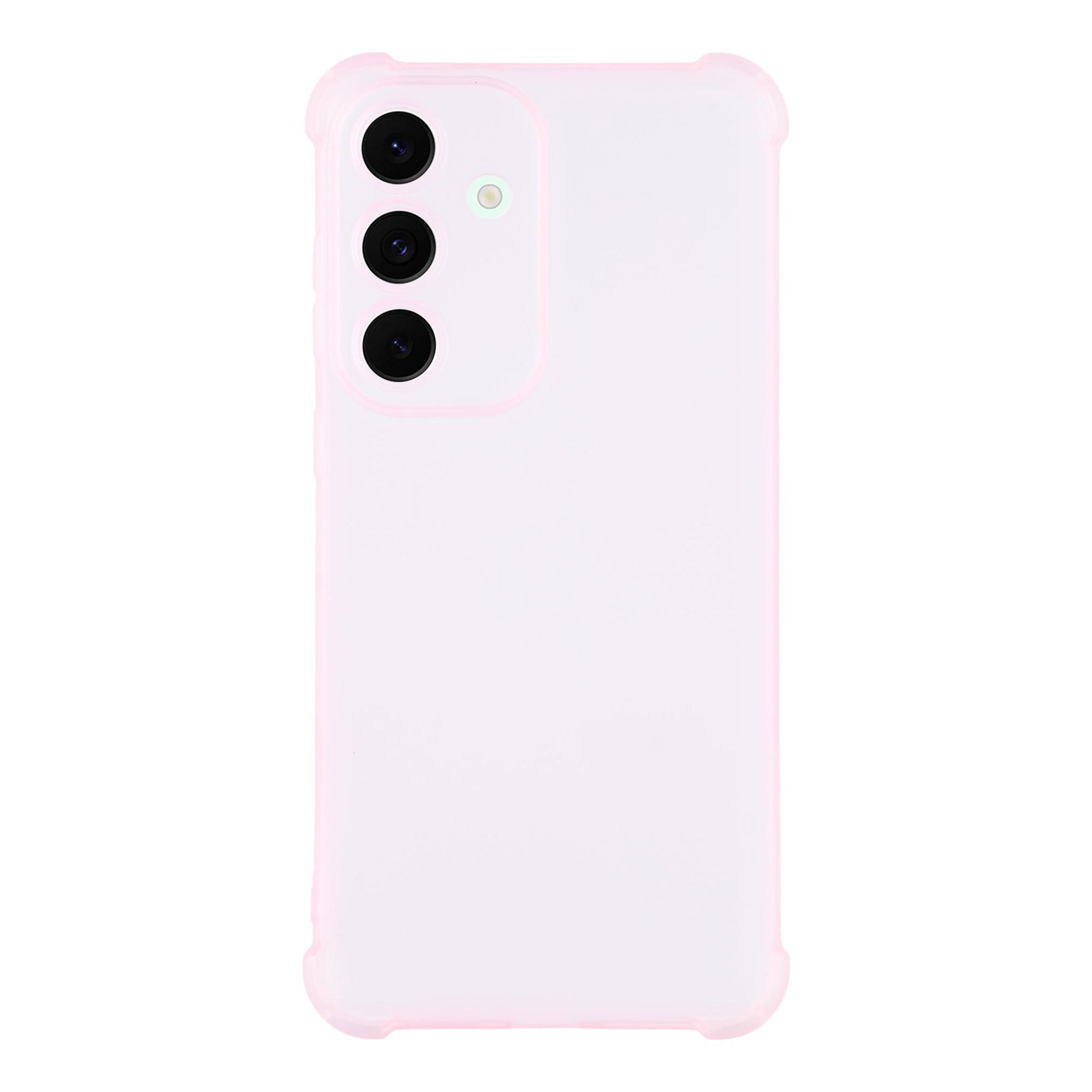 

For Samsung Galaxy S25 FE Case Skin Touch Matte TPU Phone Back Cover Precise Cutouts Transparent Pink