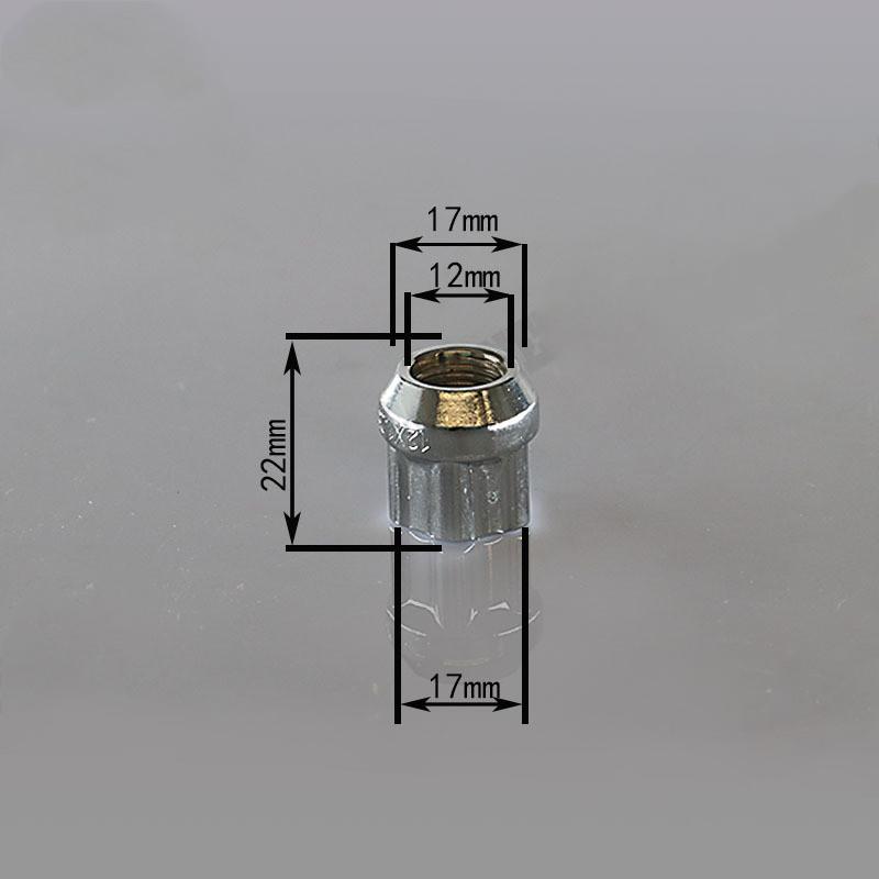 Open End Wheel Lug Nut Lock M12*1.25,M12*1.5,14*1.5 Wheel Locking Lug Nuts Open End Bulge Acorn Chrome