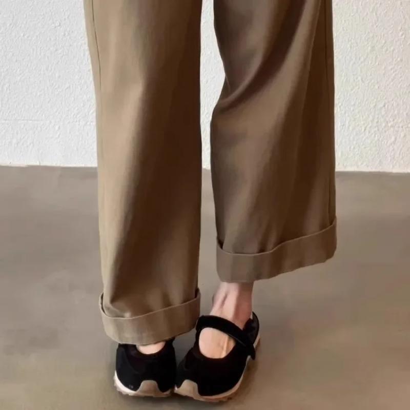 Leather Version 2025 New Style Small Batch Deqin Agan Ballet Magic Tape Sports Thick Bottom Mary Jane Shoes for Women