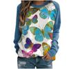 Women's hoodie 3D digital printed round neck hoodie with shoulder inserts for autumn winter women's wear