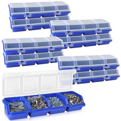 9 Pack Screw Organizer Box With Lids 4 Compartments Tools Organizer Box Small Parts Storage Box Sorting Screw Toolbox Case Plast