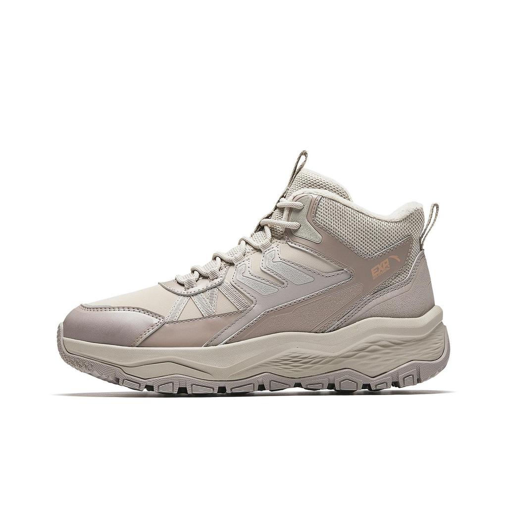 Anta Women Mid Top Outdoor Hiking Shoes Khaki Grey 922548925-1