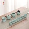 Chinese Dragon Celadon 12-Piece Tea Set
