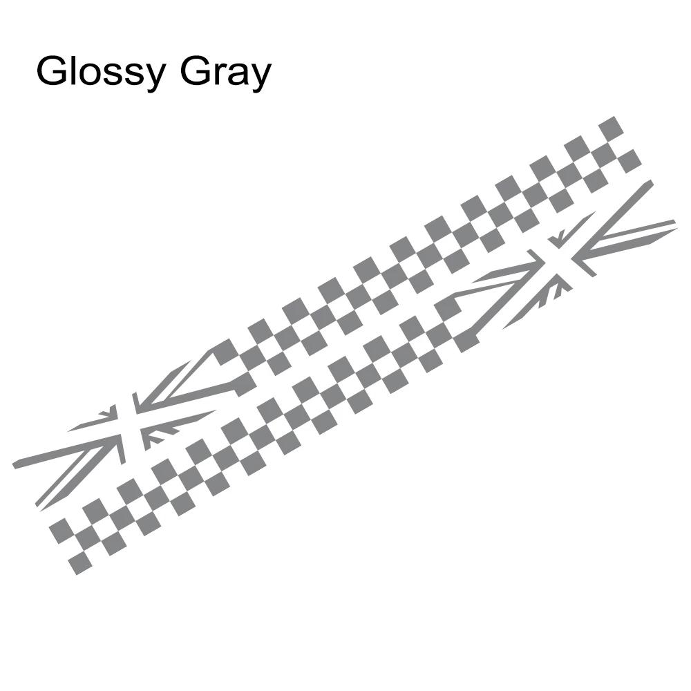 Car Window Door Side Striped Stickers Grid Flag Vinyl Decals Waterproof Self Adhesive Auto Body Decoration Stickers Accessories