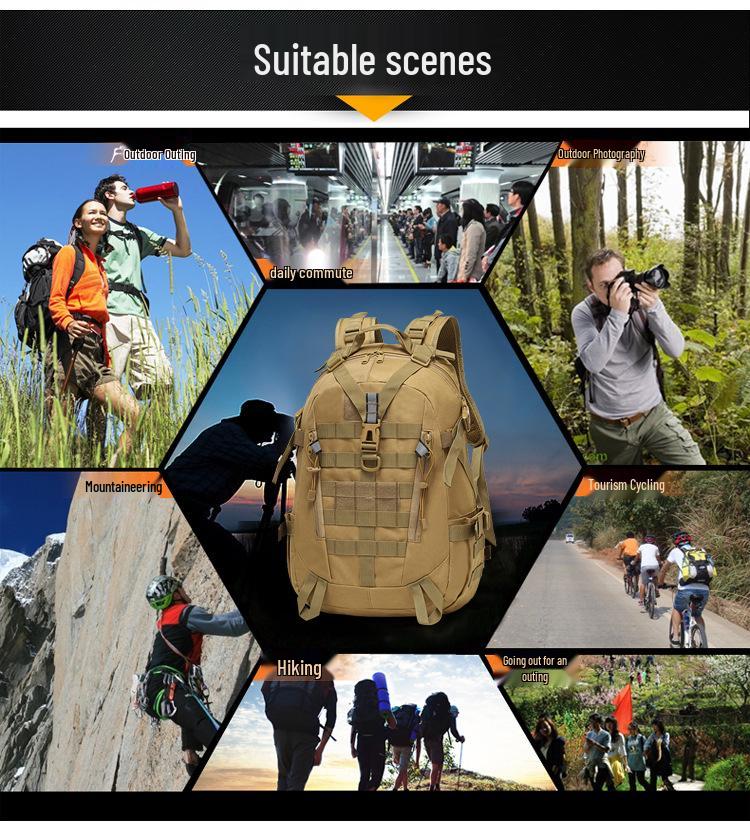 Wasserabweisender taktischer Wander- und Campingrucksack