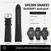 Per Seiko cronografo tre contatori serie da uomo Sporura SNAE80P1 SPC089 SNAE93 Cinturino per orologio in pelle interfaccia curva bracciale 21mm