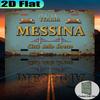 Messina Italia Citt Dello Stretto D Flat Printing License Plate Style Metal Tin Sign Italian Coastal City Themed Decorative A