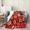 Merry Christmas Flannel Fleece Throw Blanket Gingerbread Man Baby Xmas Tree Fleece Throw Blanket for Kids Women Men Bed Couch