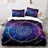 Sun and Moon Bedding Set King Queen Size Twelve Constellations Zodiac Comforter Cover Adults Astrology Polyester Duvet Cover