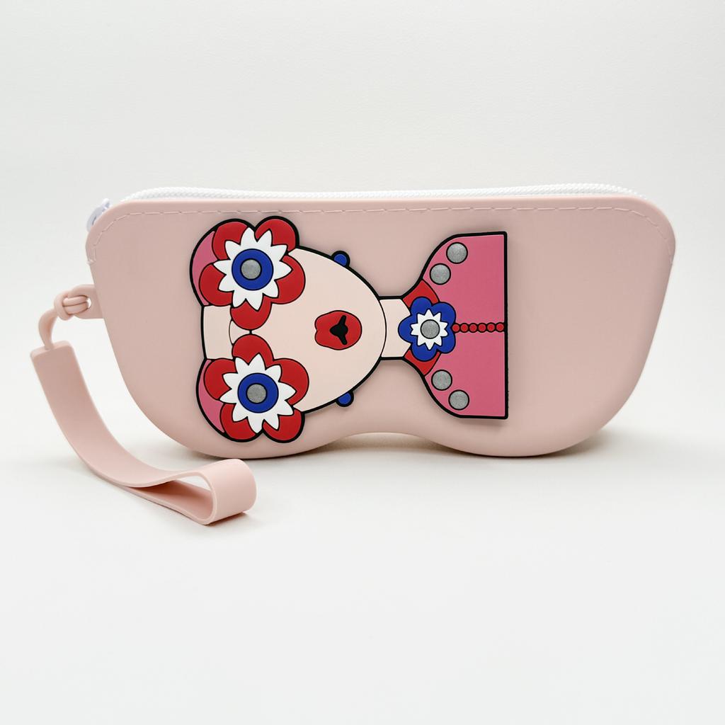 Glasses Case Decorative Eyewear Storage Bag Sunglasses Holder Cartoon-Style Silicone Glasses Bag For Gift Personal Use Daily Use