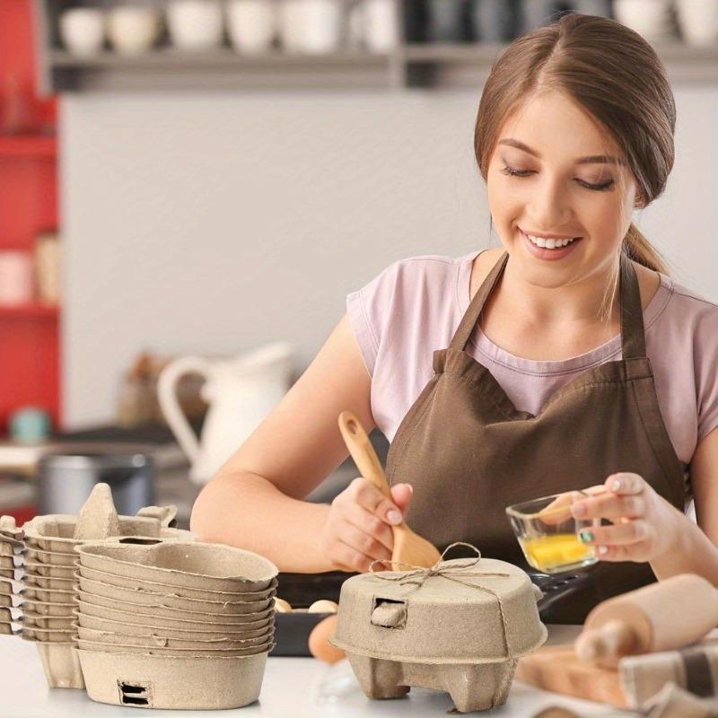 40pcs Heart-Shaped Easter Egg Cardboard Boxes with Handles Reusable Paper Basket Containers for Storing Eggs Holder Refrigerator