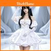 Alien Stage Cosplay Costume With Sleeveless White Puff Dress For Anime Fans