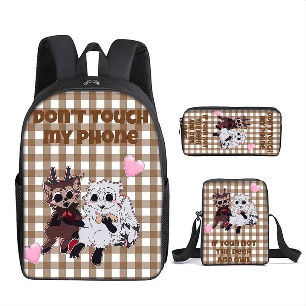 Classic 99 days in the forest 3D Printed 3pcs/Set pupil School Bags Laptop Daypack Backpack Inclined shoulder bag Pencil Case
