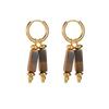 18k Gold-Plated Beaded Tassel Earrings for Women - Retro Style