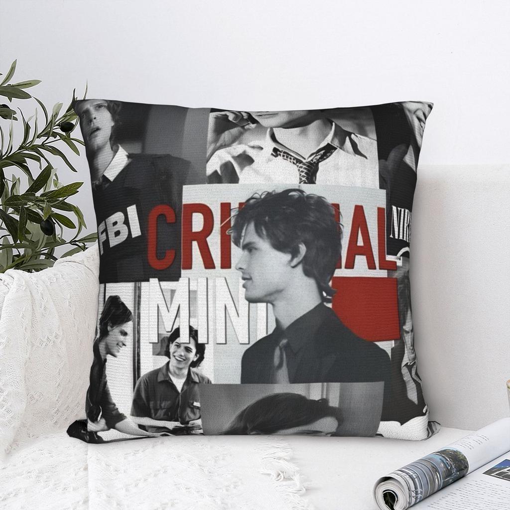 Pillow Case Criminal Minds Spencer Reid Soft Pillow Cover For Couch Sofa Bedroom Retro Trendy Pillowcases
