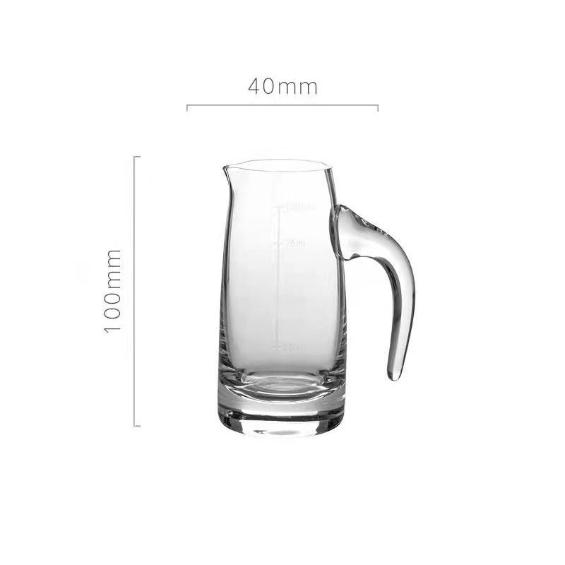 

4 унции Европейский диспенсер для виски Стеклянный кувшин для байцзю с ручкой Шкала Прозрачный 100 мл Бытовые стаканы для водки, коктейлей и других напитков