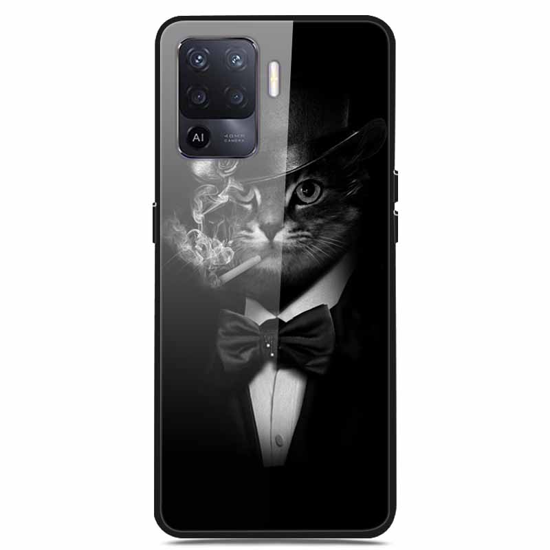 For OPPO Reno 5 Lite Case Luxury Tempered Glass Bumper for OppoA94 4G Phone Cover For OPPO A94 4G/ Reno5 Lite Glass Coque A94 4G