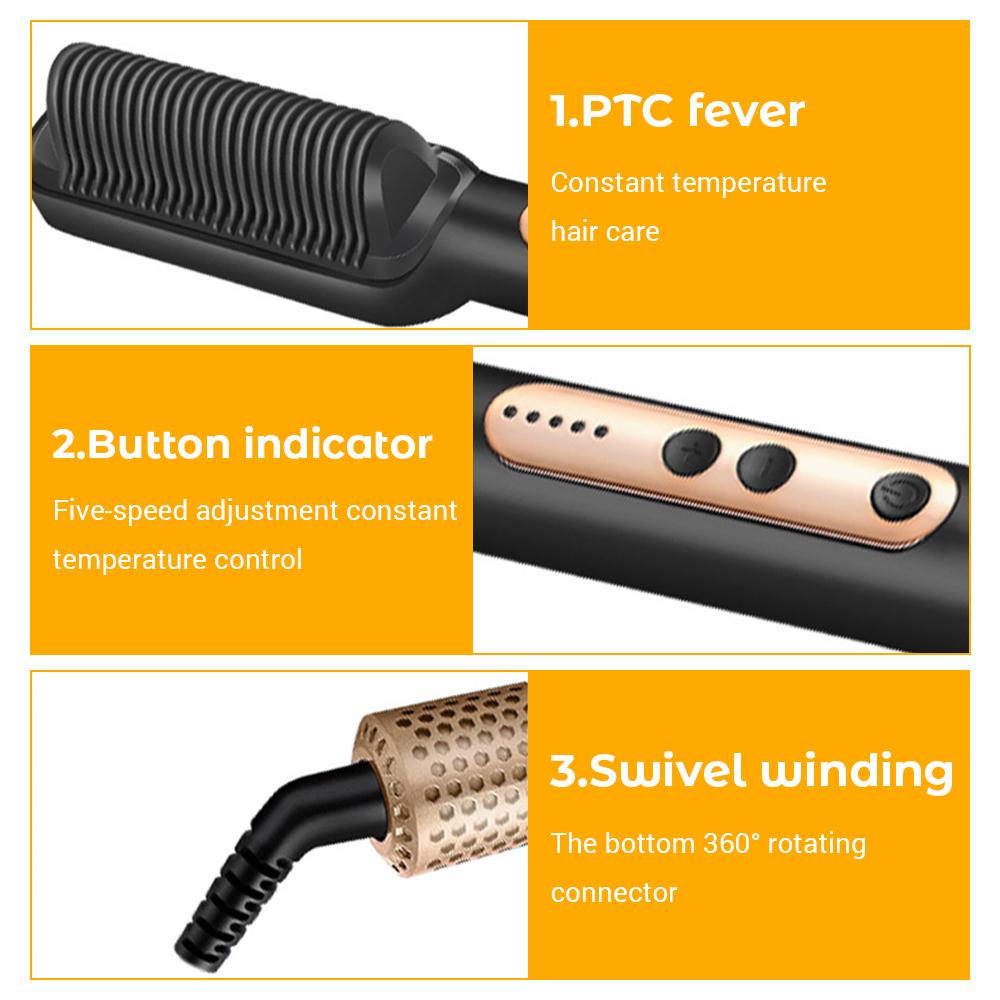 Negative Ion Hair Straightener Hot Sale Mini Hair Straightener Hot Comb Customized Hairs Styling No Harm To Hair Anti Scalding