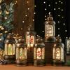 Christmas Lantern Music Box Night Light Vintage Table Decoration Holiday Gift, Non-Rotating Version
