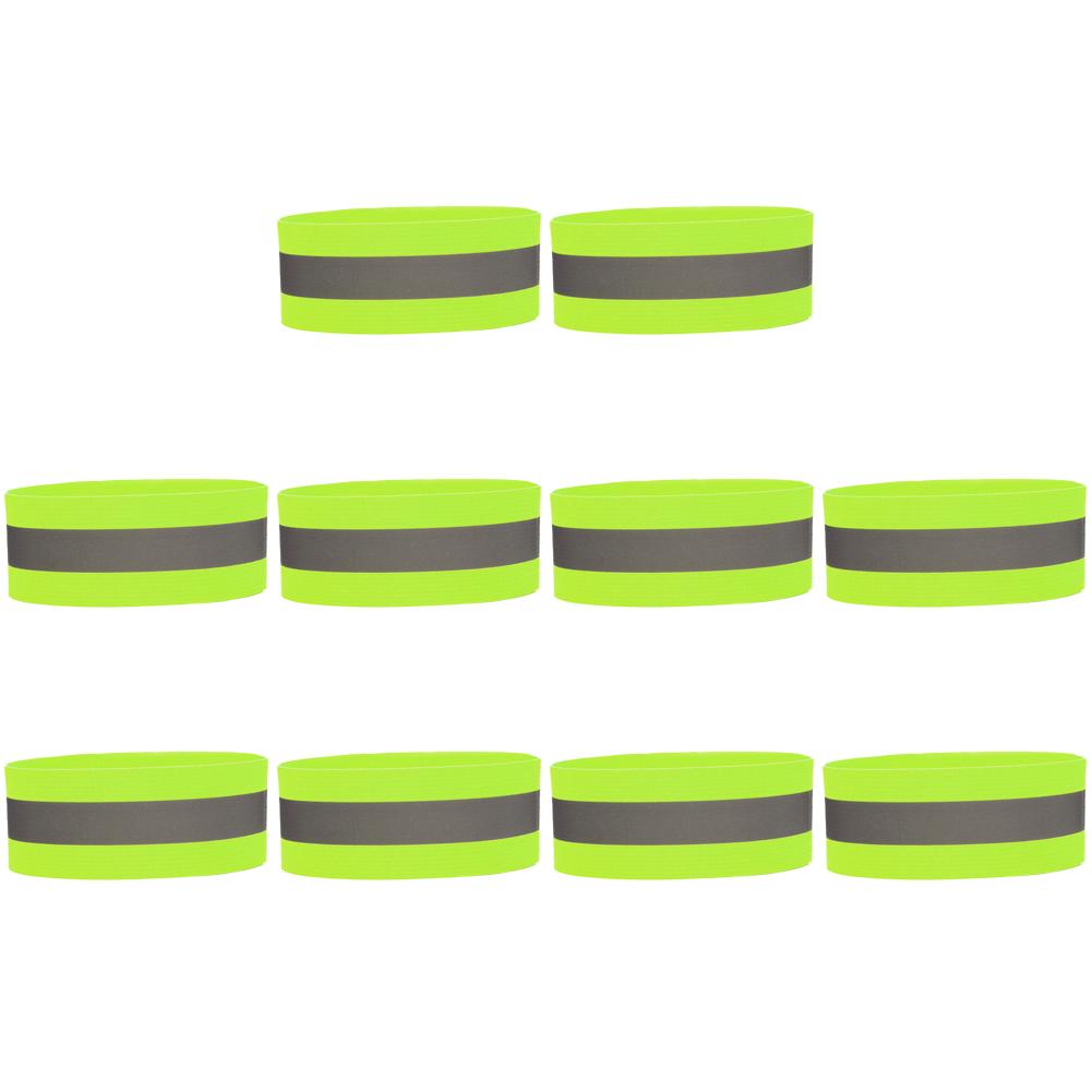 1-10PC Reflective Bands Elastic Armband Wristband Ankle Leg Strap Safety Reflector Tape Straps for Night Walking Cycling Running