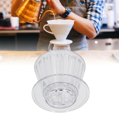 Coffee Dripper PC Clear Flat Bottom Pour Over Coffee Dripper Easy To Clean for Brewing