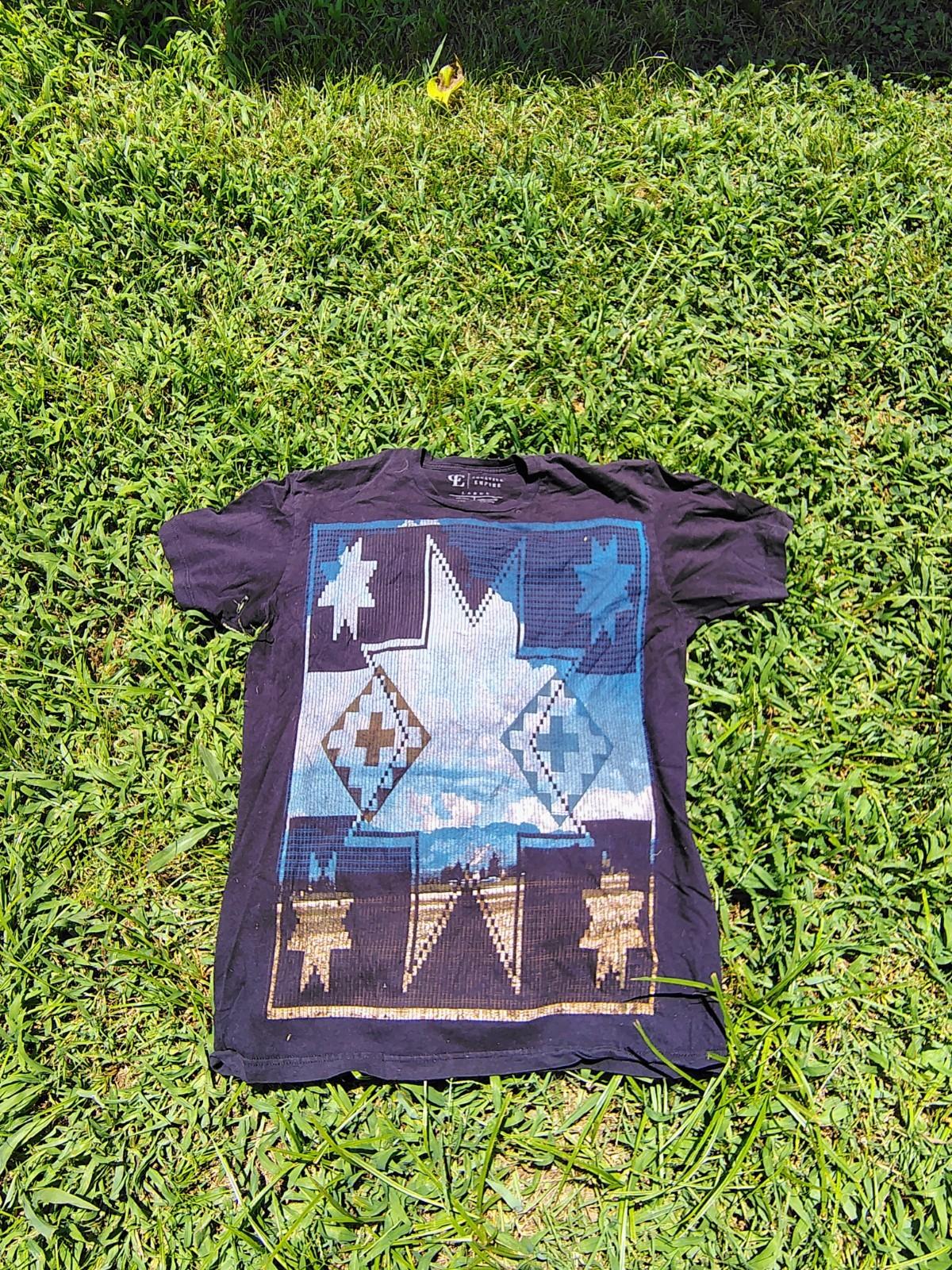 Creative Empire T-shirt Mens L Black Blue Western Aztec Kokopeli Surf Skate M