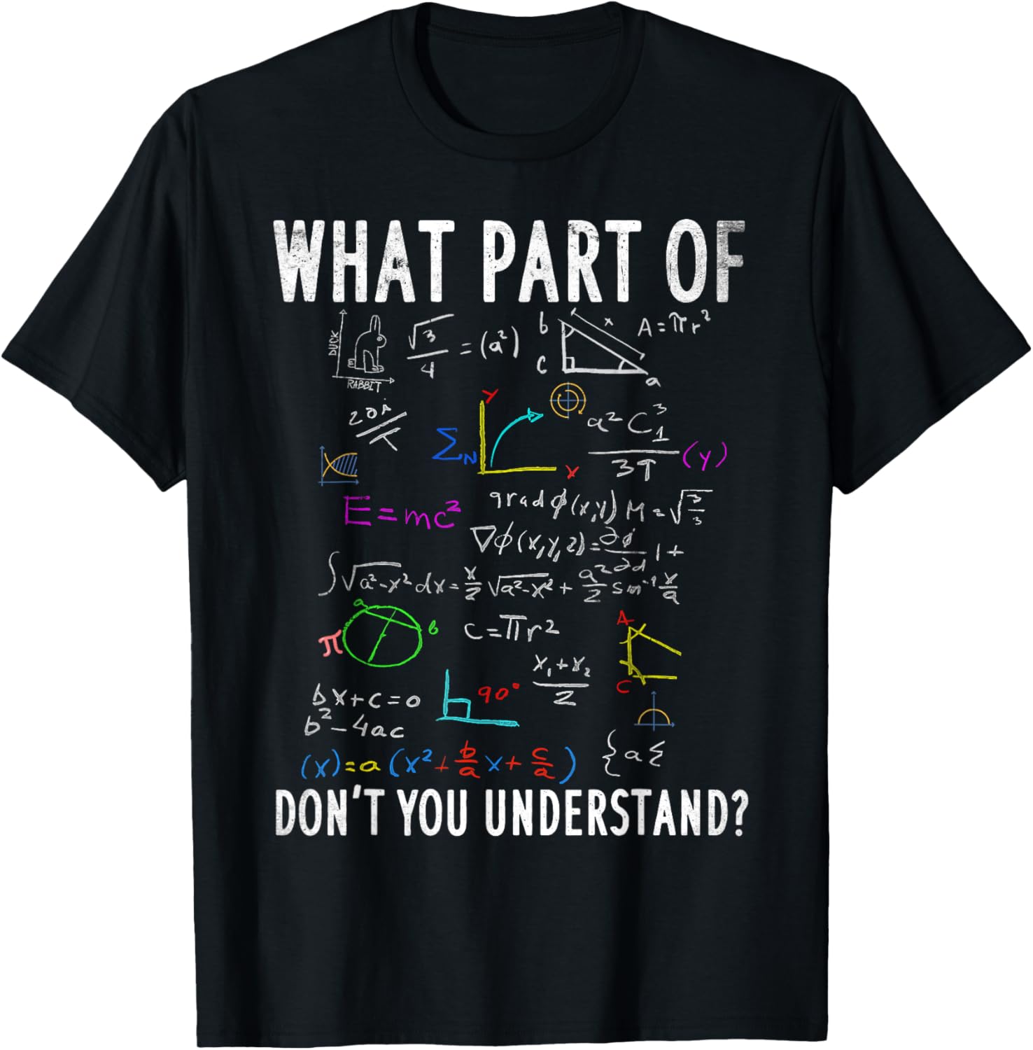 What Part Of Dont You Understand Math Teacher T Shirt Soft Cotton Graphic Tee L