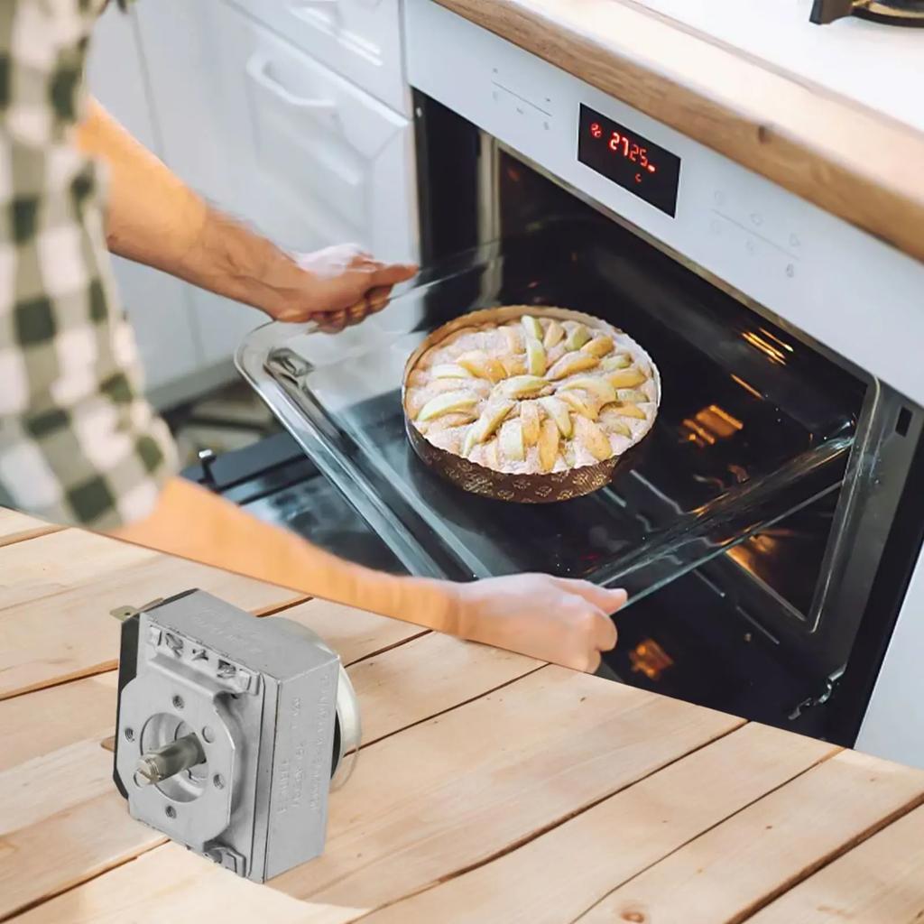 1pc Oven Timer 60-minute Mechanical Timer Flat Shaft 315 Degrees Shaft Height 1.2CM Oven Timer Flat Shaft Major Appliances