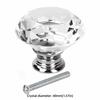 8 pz Maniglie per Porte Diametro 40mm Vetro Trasparente Argento Pomelli per Armadietti Pomelli Decorativi per Cassetti Cucina