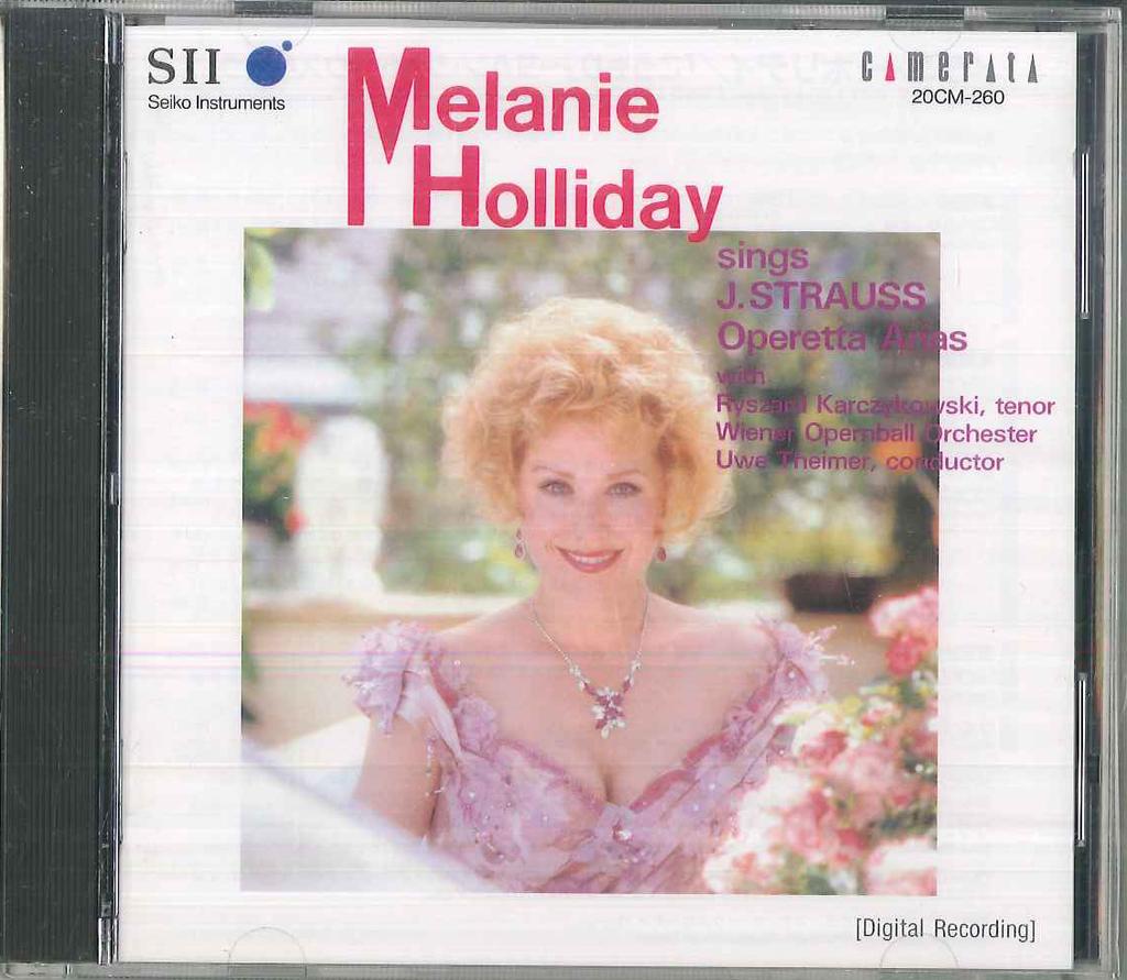CD MELANIE HOLLIDAY, J. STRAUSS - Comic operas Die Fledermaus, Vienne 20CM260 CAMERATA Japan ObiClassical Used