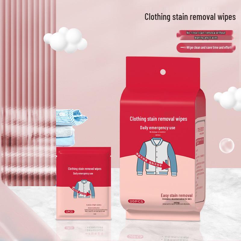 Stain-Removing Wipes: Oil & Dirt Clean | Hand-Free | Individual Packs | Portable