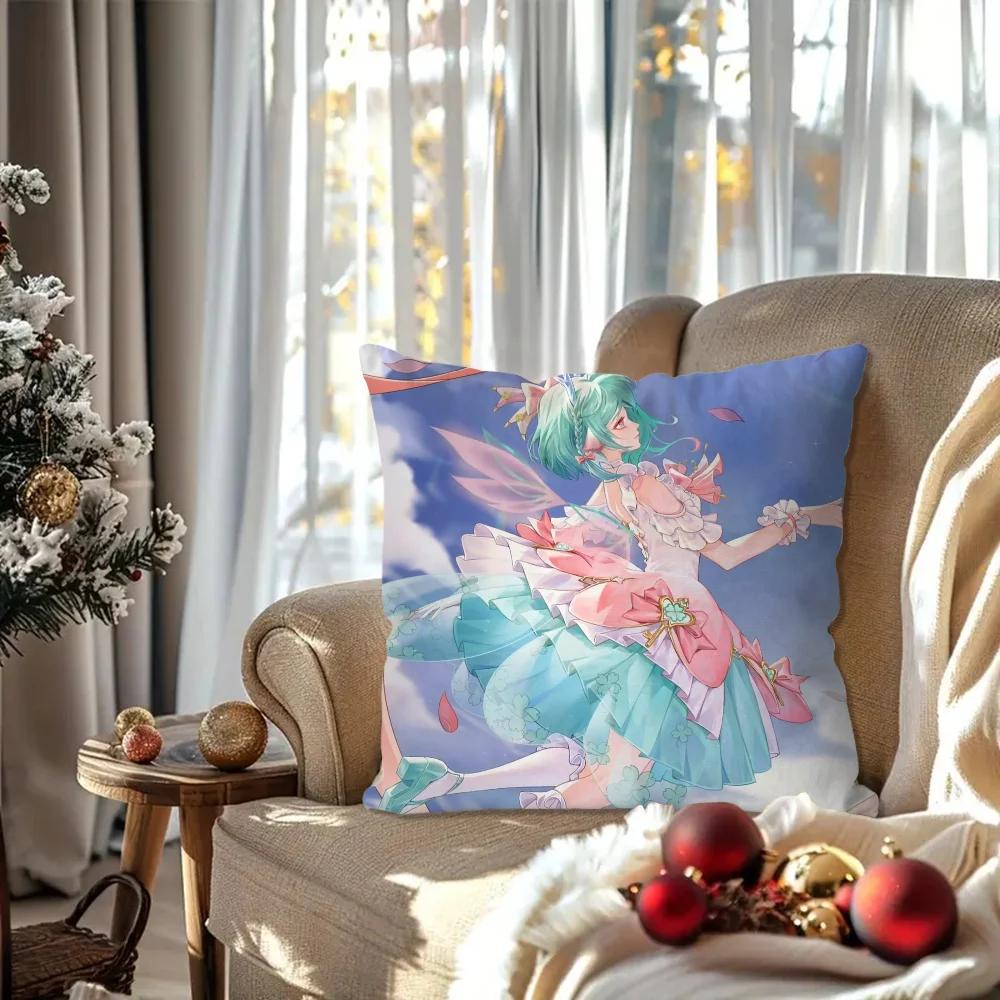 Yaomei Animation Game H-Honor Of K-Kings Pillow Case Square Pillow Bedroom Sofa Leisure ComfortLiving Room Home Decoration 40X40