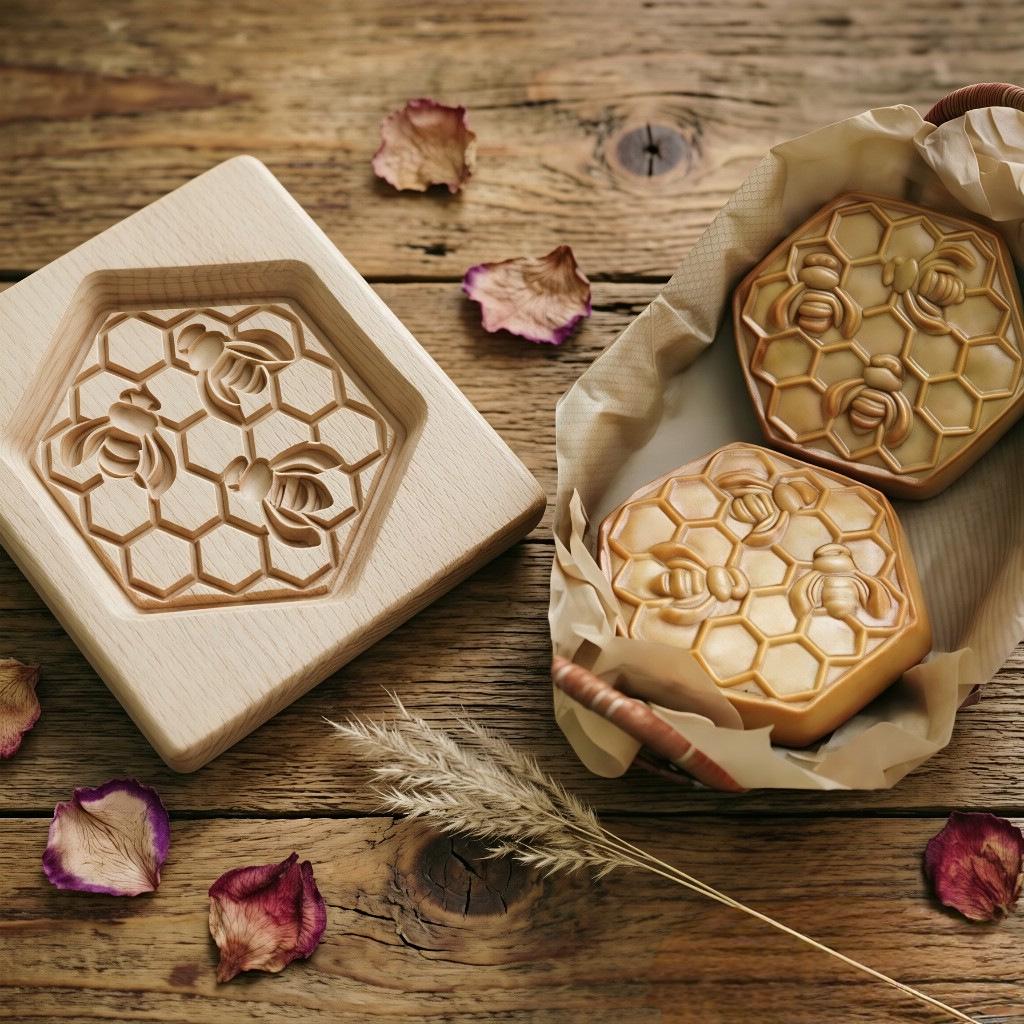 Wooden Gingerbread and Shortbread Cookie Mold Cutter