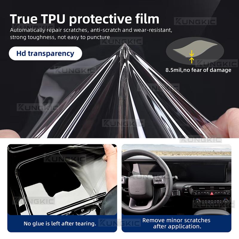 Für Hyundai Palisade 2026-up Klare Innenraum-Schutzfolie Armaturenbrett Navigationsbildschirm TPU-Aufkleber Kratzfeste Zubehörteile