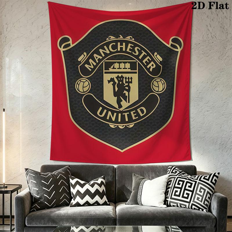 Man Utd C Wall Hanging Printed Fabric Blanket Decorative Tapestries for Bedroom Living Room Home Decor